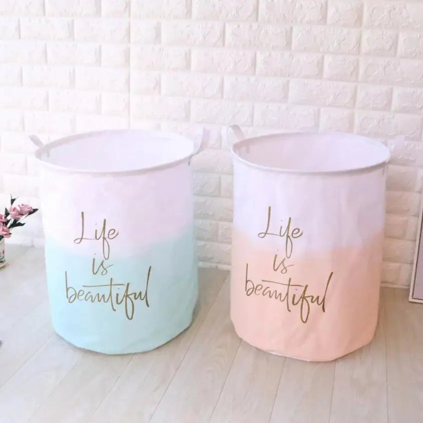 "European Style Waterproof Laundry Hamper - Clothes & Toy Storage Organizer"