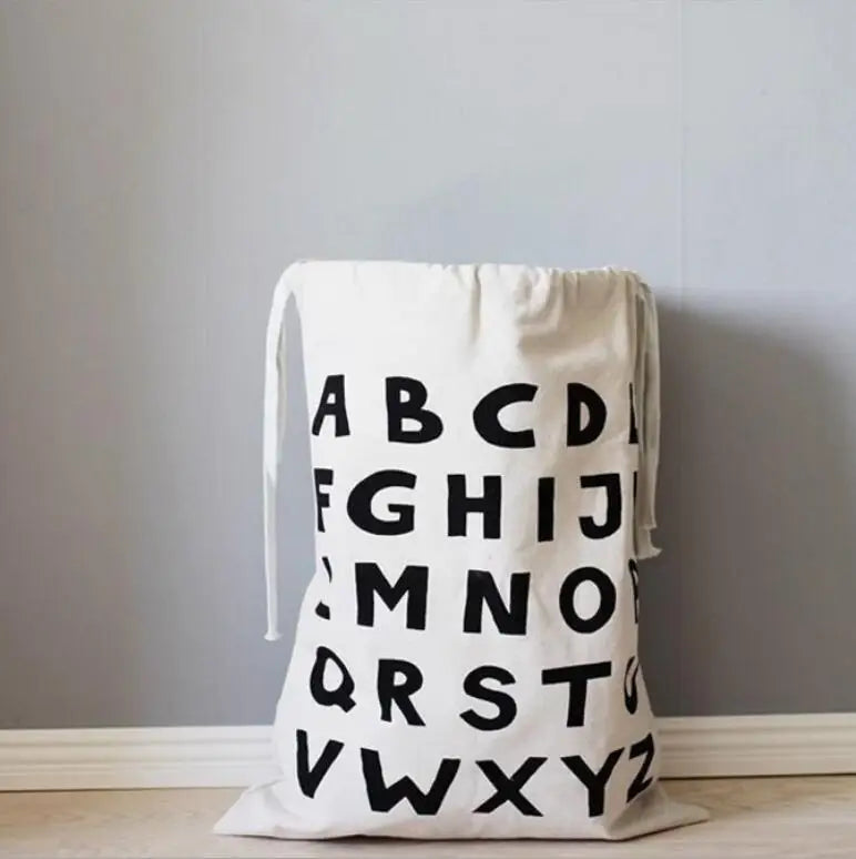 "New Cloth Laundry Hamper - English Alphabet Storage Basket for Kids' Toys"