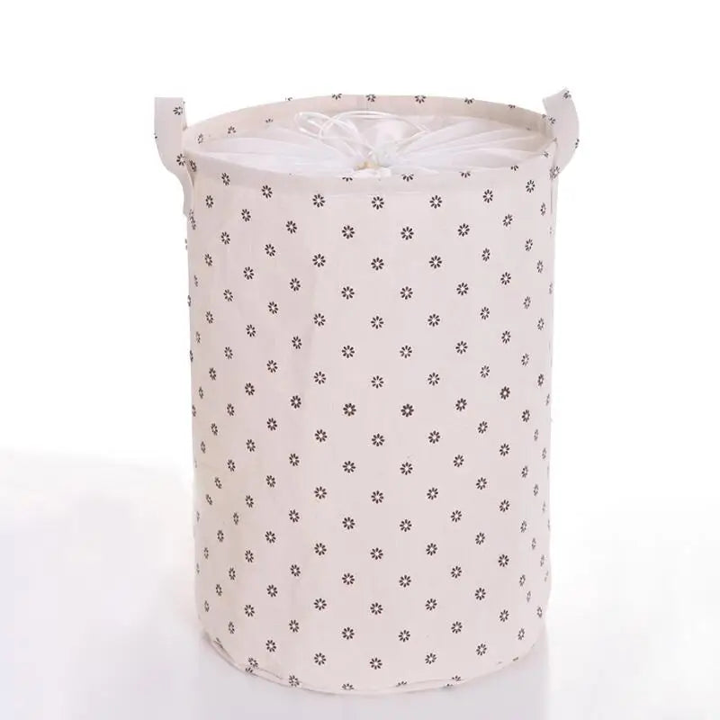 "Waterproof Canvas Laundry Hamper Bag with Tree Pattern for Storage"
