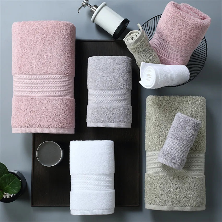 "ZHUO MO-Pakistan Cotton Bath Towel - Super Absorbent, Large & Thick"