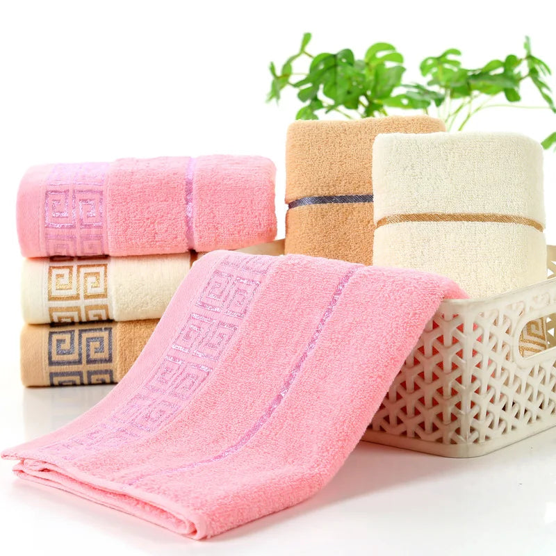 "Thickened Cotton Bath Towels - Soft, Fast-Drying for Home, Gym, & Travel"