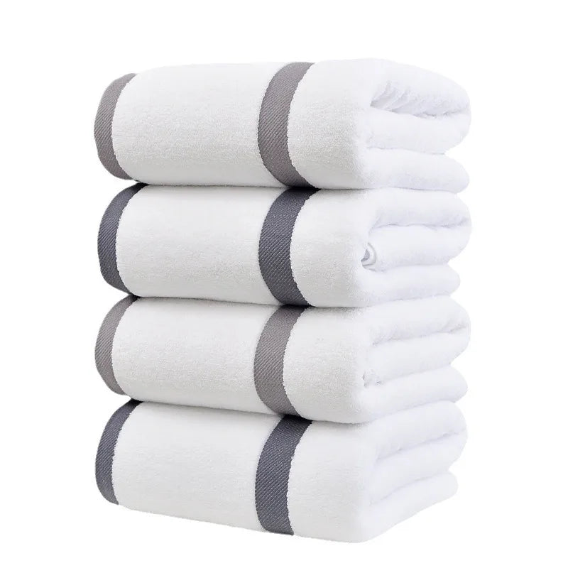 "Thickened Cotton Hotel Bath Towel - Soft, Absorbent, Custom Logo Available"