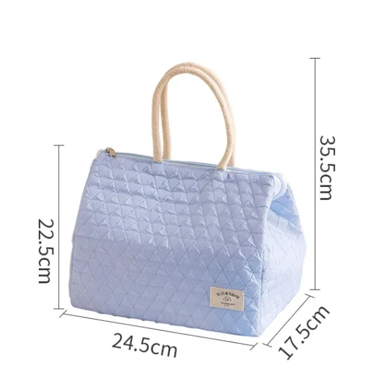 "Fashion Large Waterproof Lunch Bag - Thermal Insulated for Office Workers"