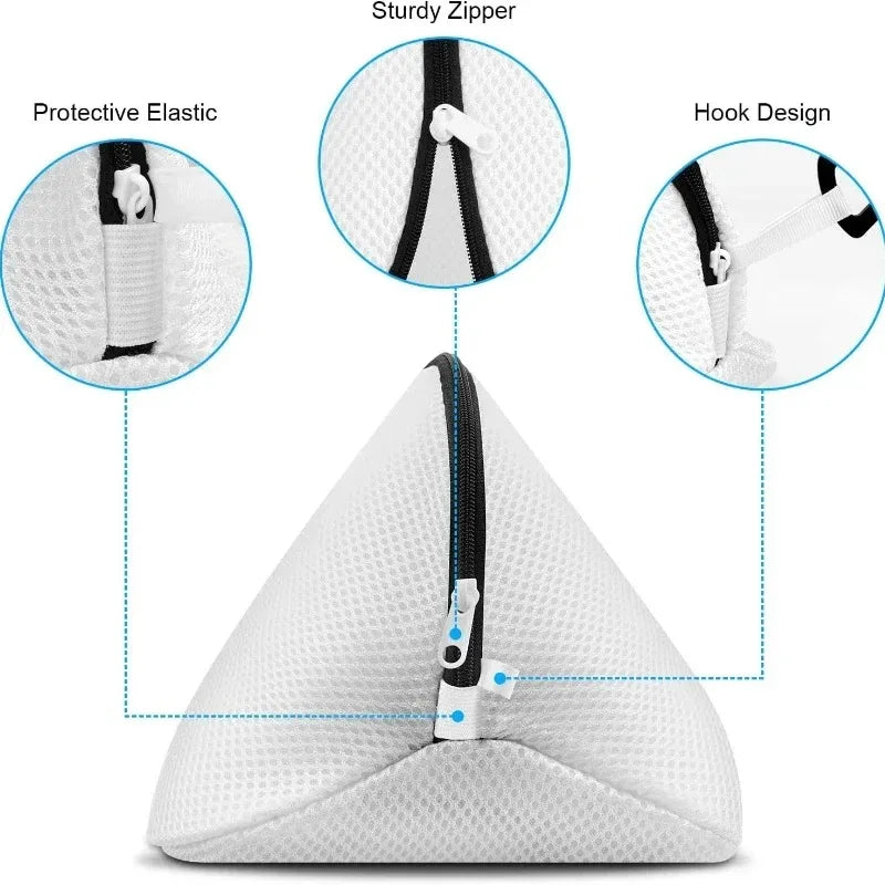 "Mesh Laundry Bag for Washing Machine - Zipped Shoe Storage & Organizer Bags"