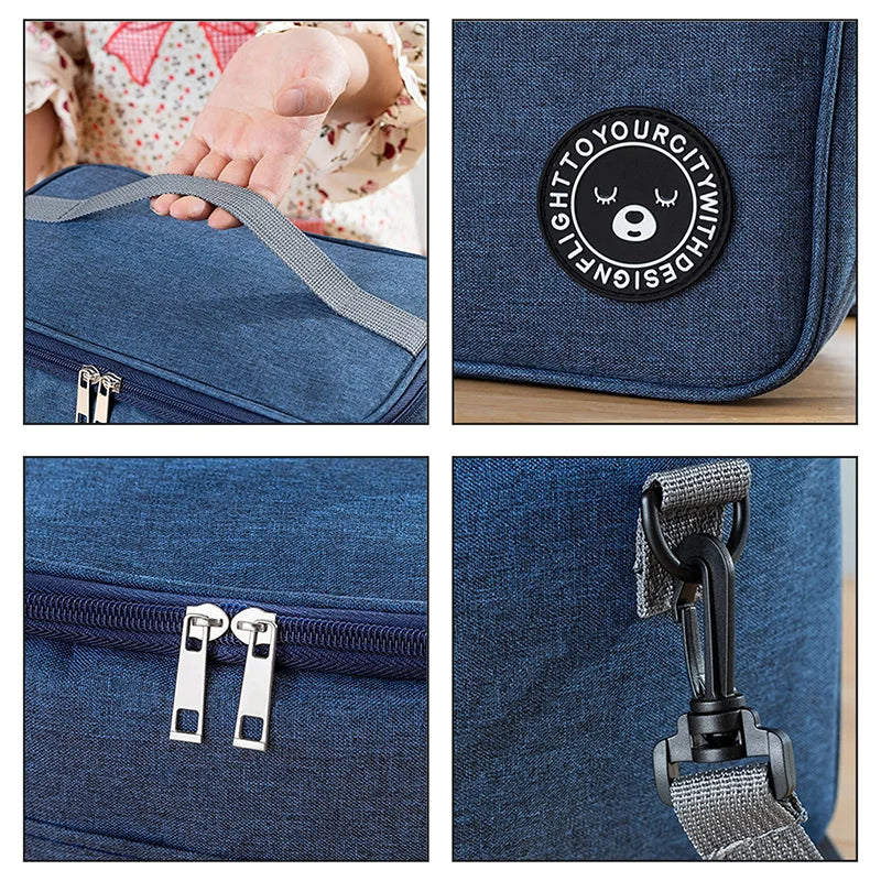 "Insulated Lunch Bag - Portable Thermal Food Storage for Office & Picnic"
