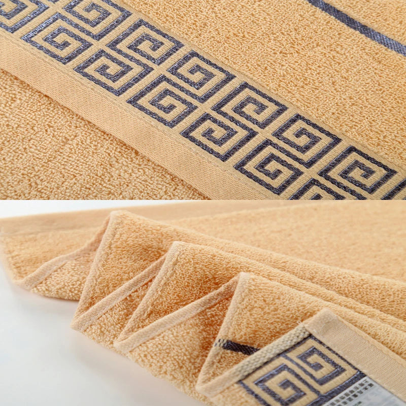 "Thickened Cotton Bath Towels - Soft, Fast-Drying for Home, Gym, & Travel"