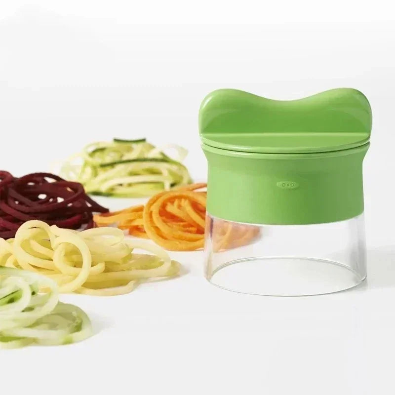 "Handheld Spiralizer Vegetable Slicer - Adjustable Grater for Salads"