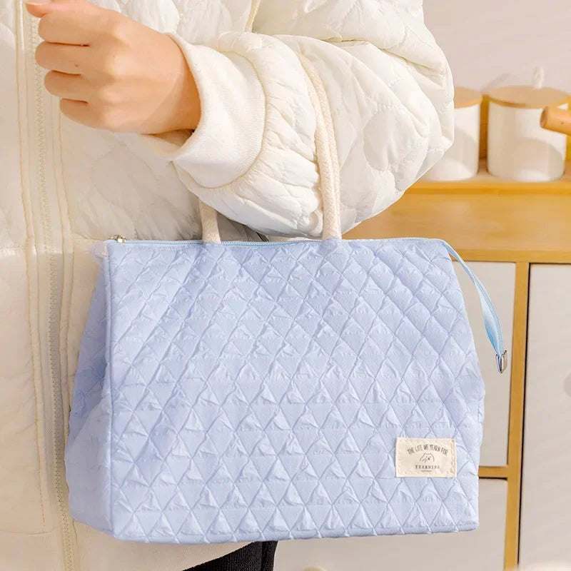 "Fashion Large Waterproof Lunch Bag - Thermal Insulated for Office Workers"