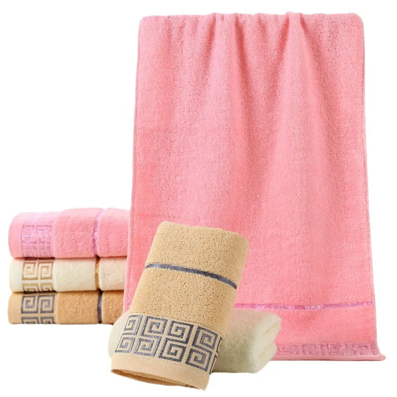 "Thickened Cotton Bath Towels - Soft, Fast-Drying for Home, Gym, & Travel"