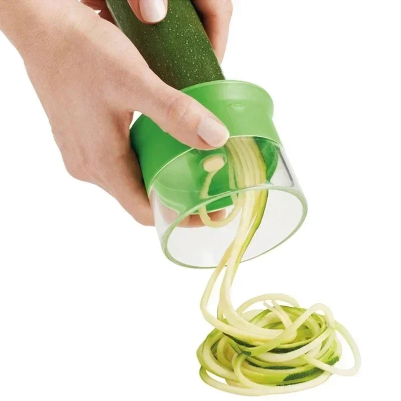 "Handheld Spiralizer Vegetable Slicer - Adjustable Grater for Salads"