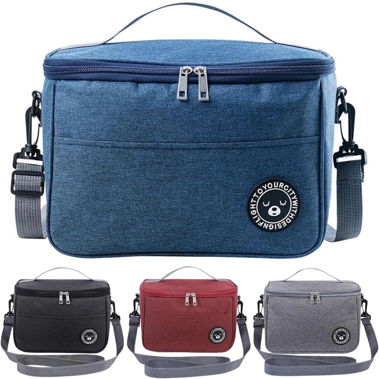 "Insulated Lunch Bag - Portable Thermal Food Storage for Office & Picnic"