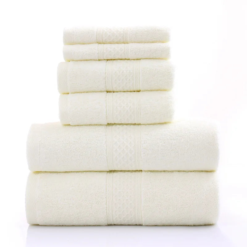 Towel Set Cotton Absorbent Bathroom Soft Kids Wash Cloths Pink Adult Hand Towel Large Bath Towel Brown Set 34X34 34X74 70X140