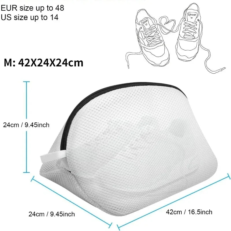"Mesh Laundry Bag for Washing Machine - Zipped Shoe Storage & Organizer Bags"