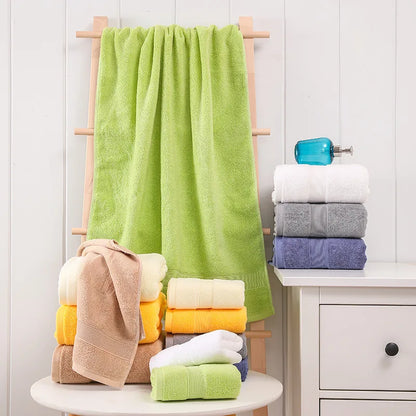 3pcs/set New Soft Towels Set 100%Cotton Bath Towel Hand Towel Washcloth Highly Absorbent Hotel Quality For Bathroom