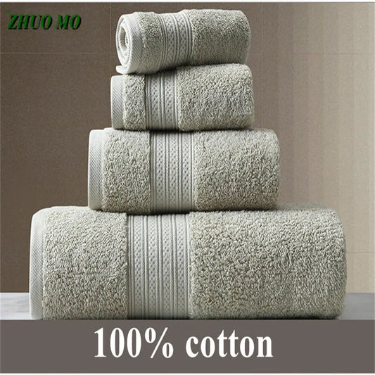 "ZHUO MO-Pakistan Cotton Bath Towel - Super Absorbent, Large & Thick"