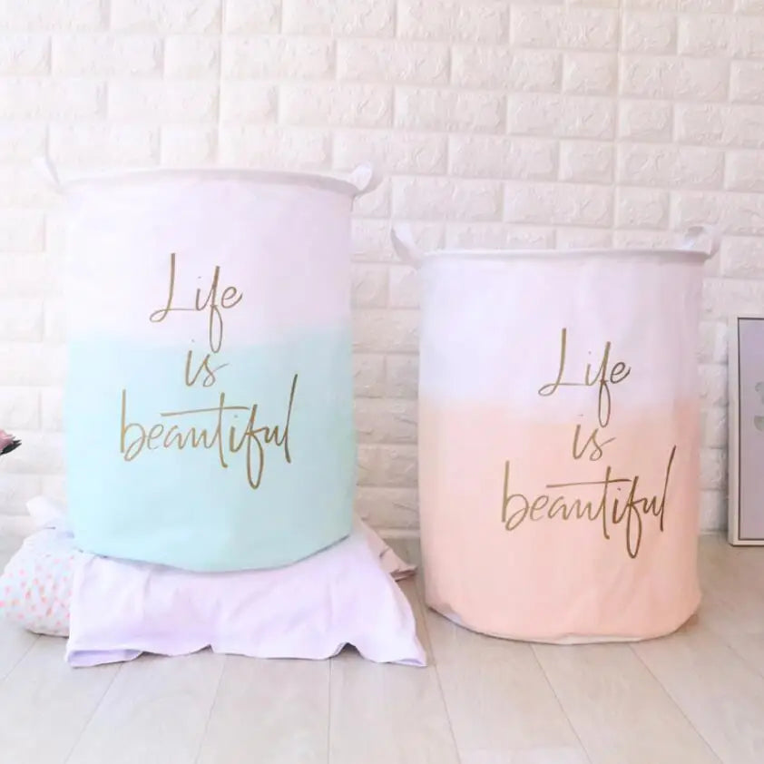 "European Style Waterproof Laundry Hamper - Clothes & Toy Storage Organizer"