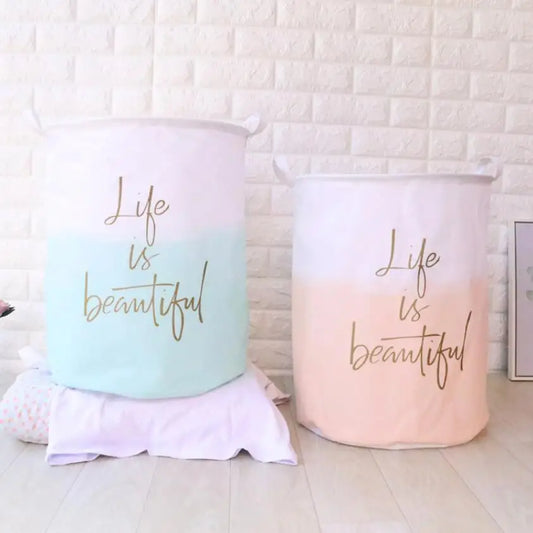 "European Style Waterproof Laundry Hamper - Clothes & Toy Storage Organizer"