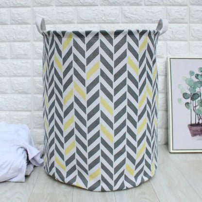 "Foldable Waterproof Laundry Hamper - Clothes Storage & Kids' Toy Organizer Basket"