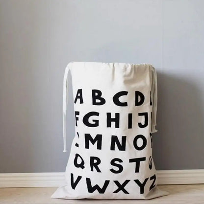 "New Cloth Laundry Hamper - English Alphabet Storage Basket for Kids' Toys"