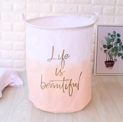 "European Style Waterproof Laundry Hamper - Clothes & Toy Storage Organizer"