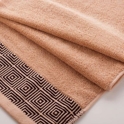 "Jacquard Weaving Soft Cotton Towel - Multifunctional for Bath, Beach, Home"