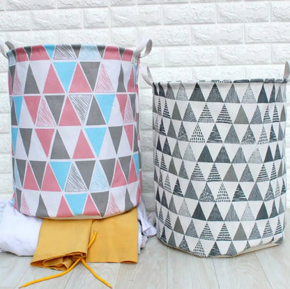 "Foldable Waterproof Laundry Hamper - Clothes Storage & Kids' Toy Organizer Basket"