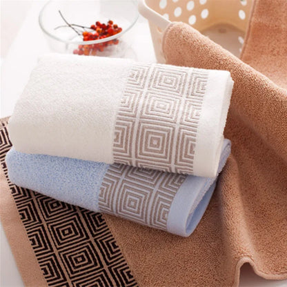"Jacquard Weaving Soft Cotton Towel - Multifunctional for Bath, Beach, Home"