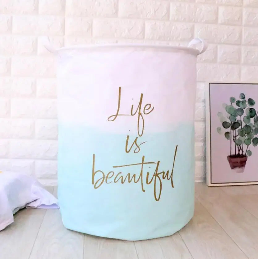 "European Style Waterproof Laundry Hamper - Clothes & Toy Storage Organizer"