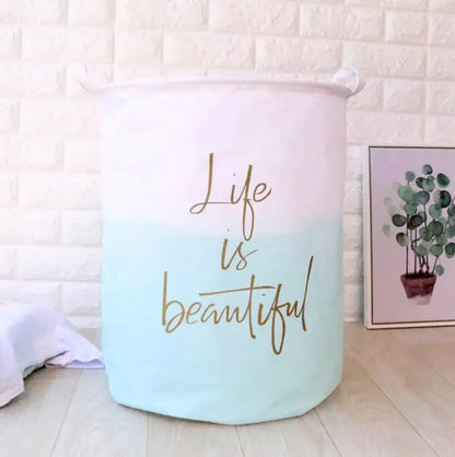 "European Style Waterproof Laundry Hamper - Clothes & Toy Storage Organizer"