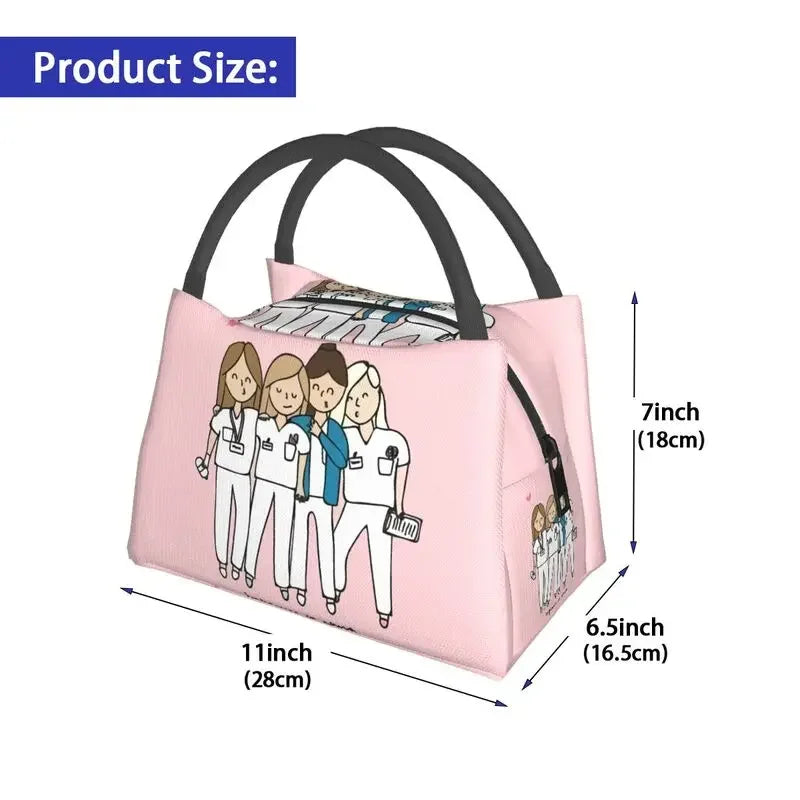 "Enfermera En Apuros Insulated Lunch Bag - Leakproof Cooler for School & Office"