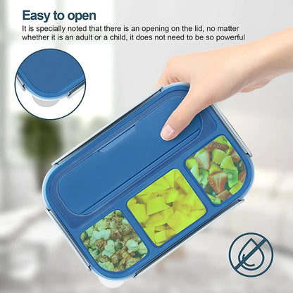 "1300ML Bento Lunch Box - 4-Compartment Container for Kids & Adults"