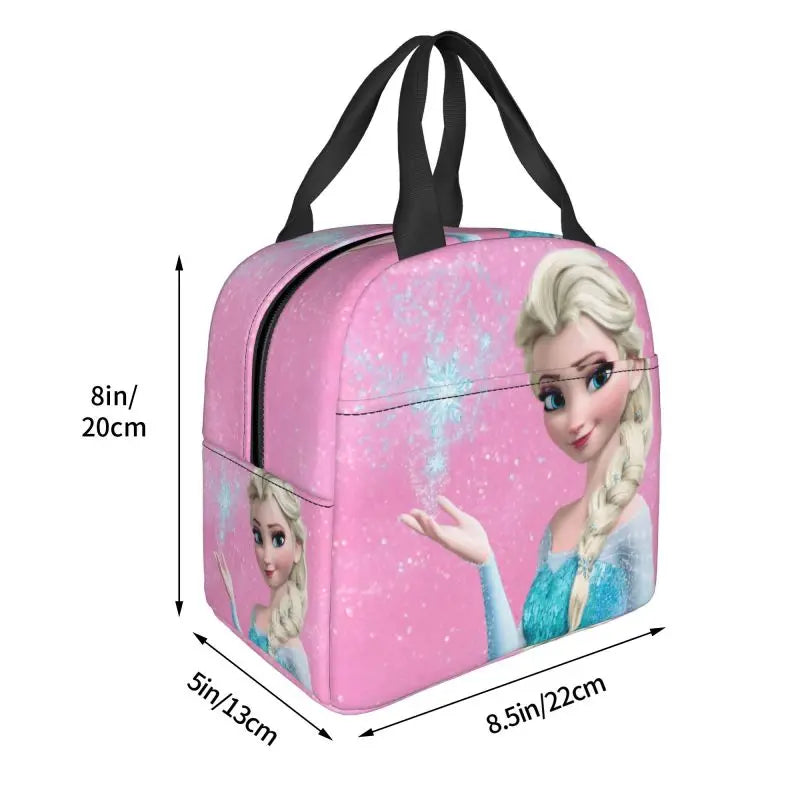 "Custom Frozen Princess Insulated Lunch Bag - Portable Thermal Tote for Kids"