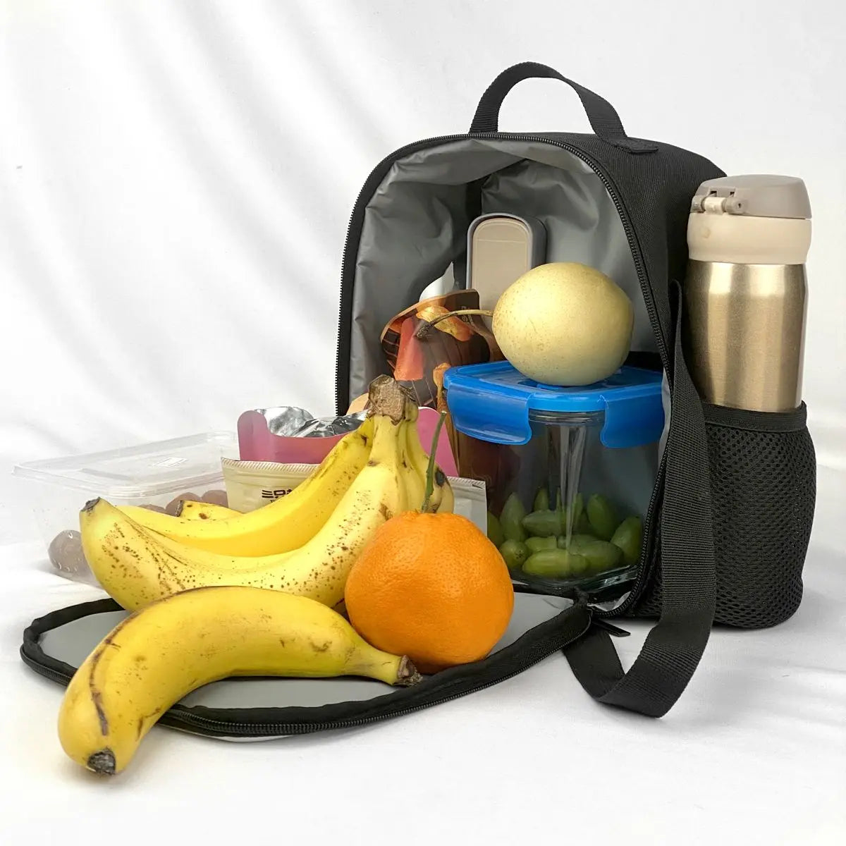 "Custom Pink Stitch Insulated Lunch Bag - Anime Cooler for Travel Camping"