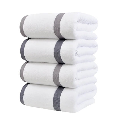 "Thickened Cotton Hotel Bath Towel - Soft, Absorbent, Custom Logo Available"