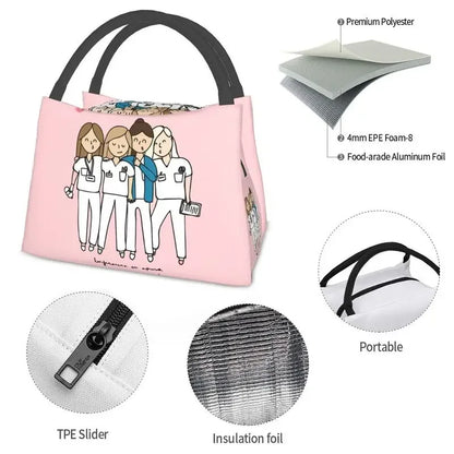 "Enfermera En Apuros Insulated Lunch Bag - Leakproof Cooler for School & Office"