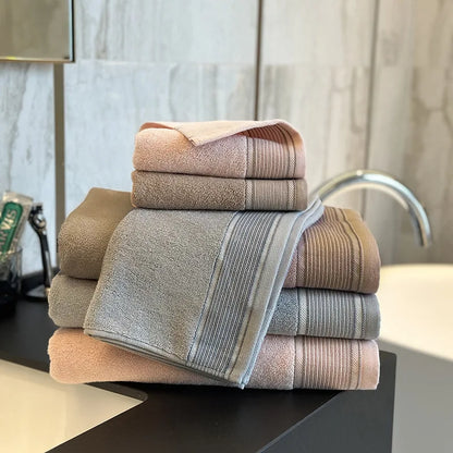 "Combed Cotton Bath Towel 70x140cm - Thick, Soft, High Absorbent for Home & Hotel"