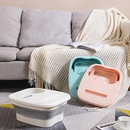 "Foldable Plastic Foot Soaking Bucket - Portable Thickened Health Footbath"