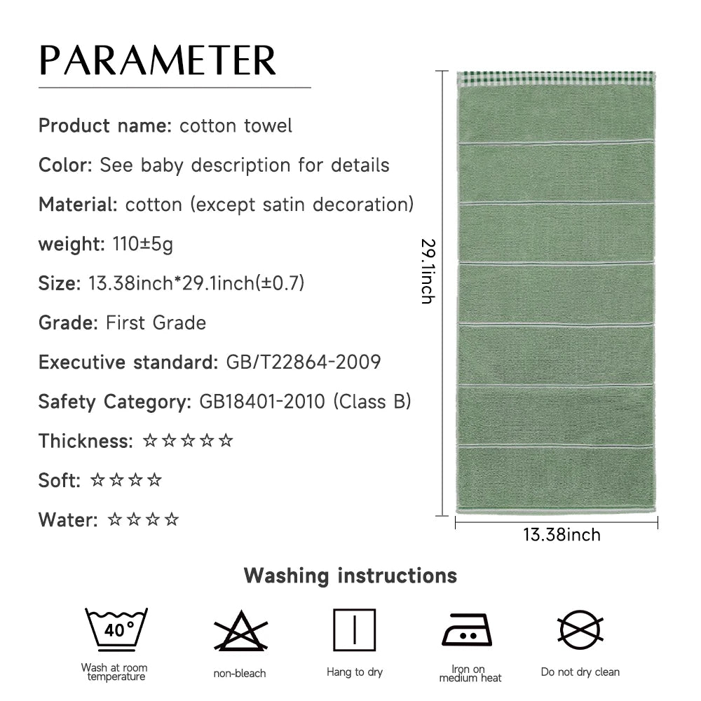 Bath Towels 100% Soft Cotton Thick Absorbent Quick Dry Hotel Bathroom Towel