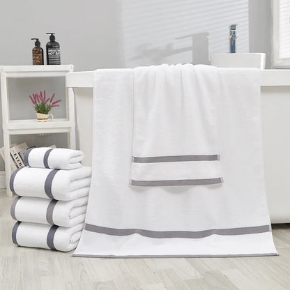 "Thickened Cotton Hotel Bath Towel - Soft, Absorbent, Custom Logo Available"