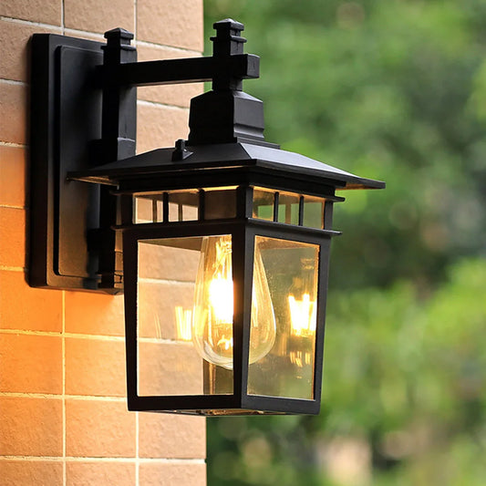 "European Retro Outdoor Wall Light - Waterproof Vintage Sconce for Garden"