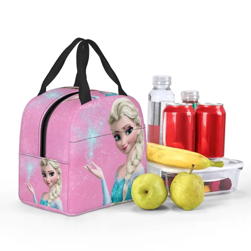 "Custom Frozen Princess Insulated Lunch Bag - Portable Thermal Tote for Kids"