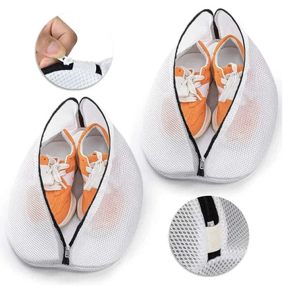"Mesh Laundry Bag for Washing Machine - Zipped Shoe Storage & Organizer Bags"