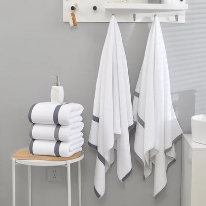 "Thickened Cotton Hotel Bath Towel - Soft, Absorbent, Custom Logo Available"