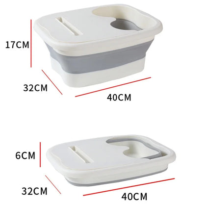 "Foldable Plastic Foot Soaking Bucket - Portable Thickened Health Footbath"