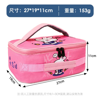 "Kids Cartoon Cooler Lunch Bag - Portable Thermal Picnic Tote for School"