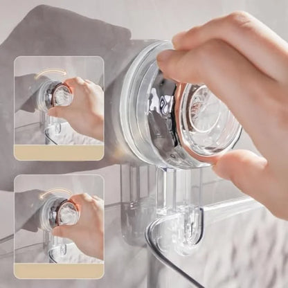 No-Drill Clear Wall Caddy, Light Luxury Style Glacier Pattern Suction Cup Shelf, Drill-Free, Removable, Multifunctional Triangle